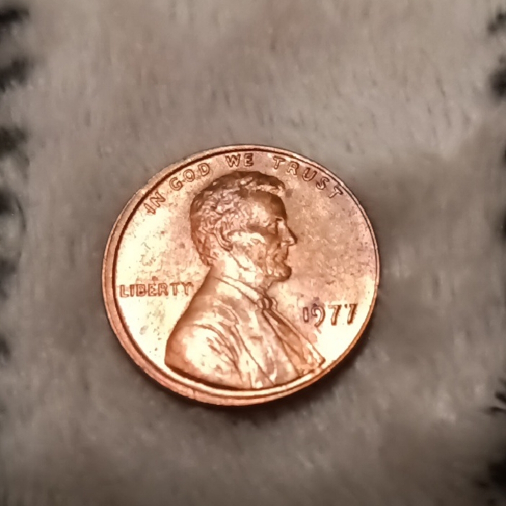 1977 Error Copper Penny Coin